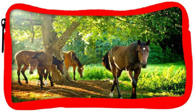 

Snoogg Eco Friendly Canvas Brown Horse Designer Student Pen Pencil Case Coin Purse Pouch Cosmetic Makeup Bag (RED) Pouch(Multicolor)