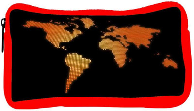 

Snoogg Eco Friendly Canvas Blue Map Designer Student Pen Pencil Case Coin Purse Pouch Cosmetic Makeup Bag (RED) Pouch(Multicolor)