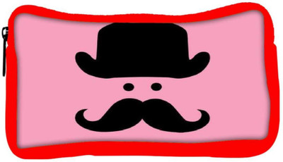 

Snoogg Eco Friendly Canvas Cute Mustache Student Pen Pencil Case Coin Purse Pouch Cosmetic Makeup Bag (RED) Pouch(Multicolor)
