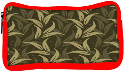 

Snoogg Eco Friendly Canvas Green Leaves Designer Student Pen Pencil Case Coin Purse Pouch Cosmetic Makeup Bag (RED) Pouch(Multicolor)