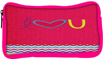 

Snoogg Eco Friendly Canvas I Love You Minimal Student Pen Pencil Case Coin Purse Pouch Cosmetic Makeup Bag (PINK) Pouch(Multicolor)