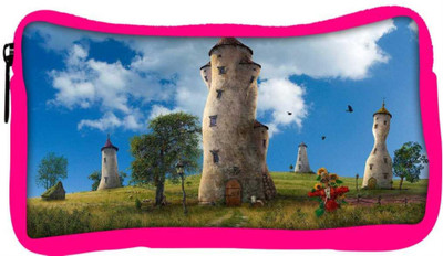 

Snoogg Eco Friendly Canvas Old Times House Designer Student Pen Pencil Case Coin Purse Pouch Cosmetic Makeup Bag (PINK) Pouch(Multicolor)