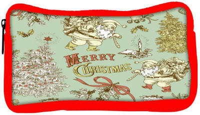 

Snoogg Eco Friendly Canvas Santa Clause Designer Student Pen Pencil Case Coin Purse Pouch Cosmetic Makeup Bag (RED) Pouch(Multicolor)