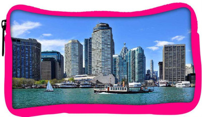 

Snoogg Eco Friendly Canvas Abstract Buildings Designer Student Pen Pencil Case Coin Purse Pouch Cosmetic Makeup Bag (PINK) Pouch(Multicolor)