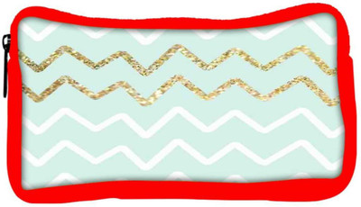 

Snoogg Eco Friendly Canvas Chevron Blue Student Pen Pencil Case Coin Purse Pouch Cosmetic Makeup Bag (RED) Pouch(Multicolor)