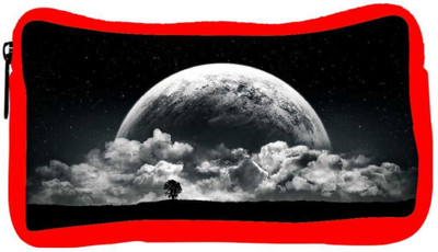 

Snoogg Eco Friendly Canvas Planet Behind The Clouds Designer Student Pen Pencil Case Coin Purse Pouch Cosmetic Makeup Bag (RED) Pouch(Multicolor)