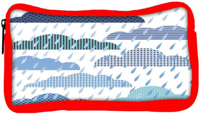 

Snoogg Eco Friendly Canvas Abstract Monsoon Pattern Designer Student Pen Pencil Case Coin Purse Pouch Cosmetic Makeup Bag (RED) Pouch(Multicolor)