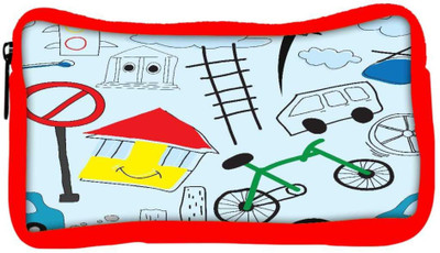 

Snoogg Eco Friendly Canvas Green Cycle Designer Student Pen Pencil Case Coin Purse Pouch Cosmetic Makeup Bag (RED) Pouch(Multicolor)