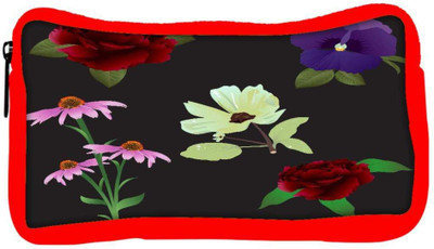 

Snoogg Eco Friendly Canvas Vector Flowers Student Pen Pencil Case Coin Purse Pouch Cosmetic Makeup Bag (RED) Pouch(Multicolor)