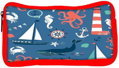 

Snoogg Eco Friendly Canvas Set Of 4 Nautical Cards Student Pen Pencil Case Coin Purse Pouch Cosmetic Makeup Bag (RED) Pouch(Multicolor)