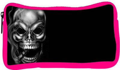 

Snoogg Eco Friendly Canvas Smoking Skull Designer Student Pen Pencil Case Coin Purse Pouch Cosmetic Makeup Bag (PINK) Pouch(Multicolor)