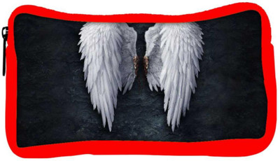 

Snoogg Eco Friendly Canvas Broken Angel Wings Designer Student Pen Pencil Case Coin Purse Pouch Cosmetic Makeup Bag (RED) Pouch(Multicolor)