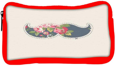 

Snoogg Eco Friendly Canvas Mustache Floral Student Pen Pencil Case Coin Purse Pouch Cosmetic Makeup Bag (RED) Pouch(Multicolor)