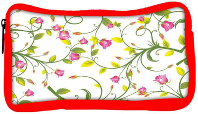 

Snoogg Eco Friendly Canvas Pink Floral Designer Student Pen Pencil Case Coin Purse Pouch Cosmetic Makeup Bag (RED) Pouch(Multicolor)
