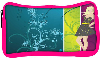 

Snoogg Eco Friendly Canvas Abstract Illustration Student Pen Pencil Case Coin Purse Pouch Cosmetic Makeup Bag (PINK) Pouch(Multicolor)