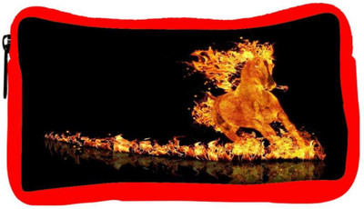

Snoogg Eco Friendly Canvas Raging Horse Student Pen Pencil Case Coin Purse Pouch Cosmetic Makeup Bag (RED) Pouch(Multicolor)