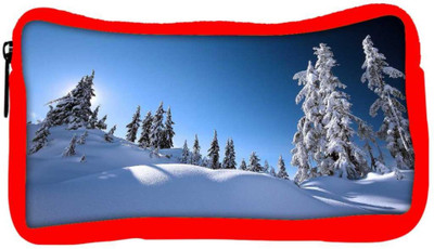 

Snoogg Eco Friendly Canvas Snow On Trees Designer Student Pen Pencil Case Coin Purse Pouch Cosmetic Makeup Bag (RED) Pouch(Multicolor)
