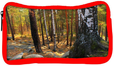 

Snoogg Eco Friendly Canvas Black Stones In Forest Designer Student Pen Pencil Case Coin Purse Pouch Cosmetic Makeup Bag (RED) Pouch(Multicolor)
