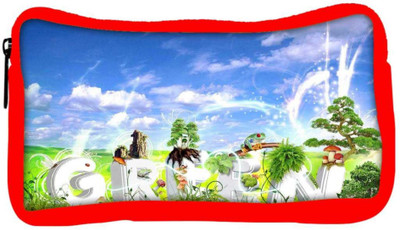 

Snoogg Eco Friendly Canvas Green Designer Student Pen Pencil Case Coin Purse Pouch Cosmetic Makeup Bag (RED) Pouch(Multicolor)
