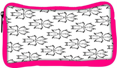 

Snoogg Eco Friendly Canvas Grey Floral White Designer Student Pen Pencil Case Coin Purse Pouch Cosmetic Makeup Bag (PINK) Pouch(Multicolor)