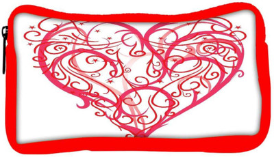 

Snoogg Eco Friendly Canvas Abstract Heart Vector Student Pen Pencil Case Coin Purse Pouch Cosmetic Makeup Bag (RED) Pouch(Multicolor)