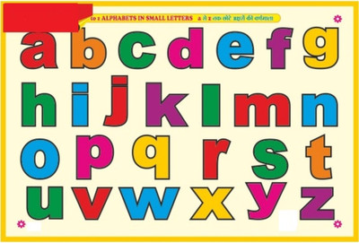 

Aadi Learning Wooden English Small Alphabet Puzzle Tray with Picture Examples with Knobs (12cm x 16cm) (Multi Color)(1 Pieces)