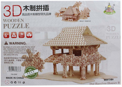 

Tootpado 3D Wooden Puzzle Dia Bamboo Houses B - (1TNG109) DIY Games(1 Pieces)