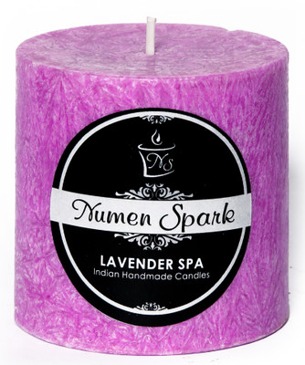 

Numen Spark Lavender Spa Crystal Pillar Candle | Candles for Decoration | Candles for Bedroom(300 g)