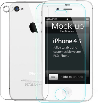 VPHONE ENTERPRISES Front and Back Screen Guard for Apple iPhone 4(Pack of 1)