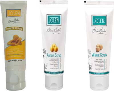 

Jolen WALNUT SCRUB 60 GM+ APRICOT SCRUB 60 GM+ PAPAYA SCRUB 60 GM Scrub(60 g)