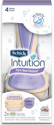 

Schick Intuition Pure Nourishment Razor for Women with 2 Moisturizing Razor Blade Refills with Coconut Milk and Almond Oil