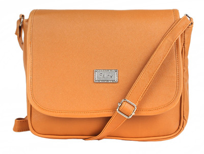 

Aliado Women Casual Yellow Leatherette Sling Bag