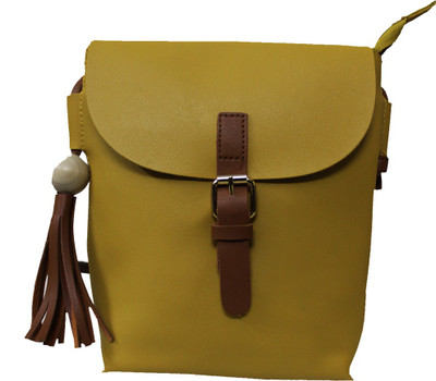 

Damit Women Casual Yellow PU Sling Bag