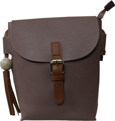 

Damit Women Brown PU Sling Bag