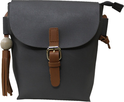 

Damit Women Grey PU Sling Bag