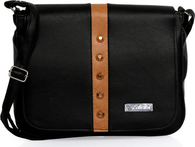 

Felicita Women Black PU Sling Bag