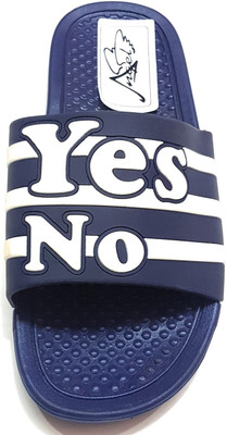 

Angel Fashion Angel Fashion YesNo Slipper for Men Slides, Blue