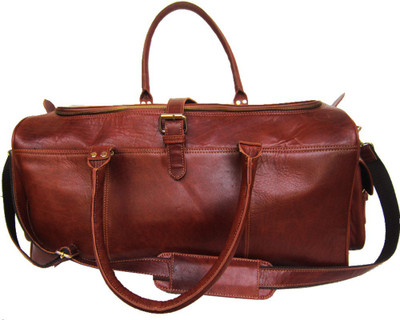 

Creativity Creations Genuine Leather Travel Duffel Bag Small Travel Bag(Brown)