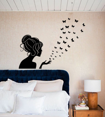 StickerYard 99 cm Fairy & Butterflies Self Adhesive Sticker(Pack of 1)