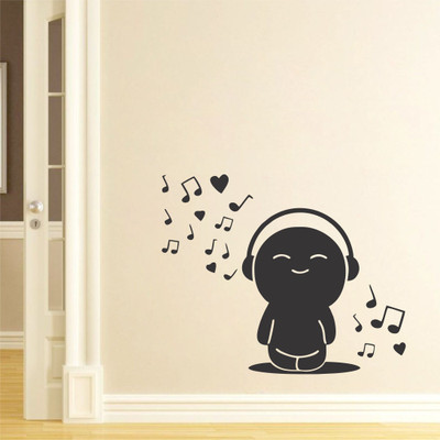 StickerYard 83 cm Music Notes Happy Toy Self Adhesive Sticker(Pack of 1)