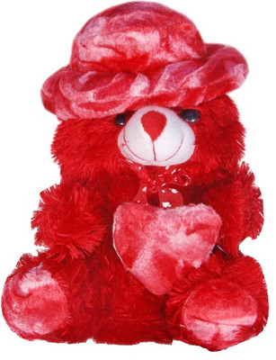 

Tanish Soft Toys SOFT RED TEDDY WITH HEART 32 CM - 32 cm(Red)