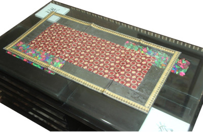 KUBER INDUSTRIES Maroon 80 cm Table Runner(Polyester)