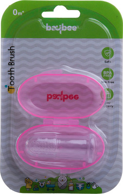 

Baybee Premium Quality Finger | Set of 2 for Babies & Toddlers | Clear, Train Your Child Healthy Soft Toothbrush