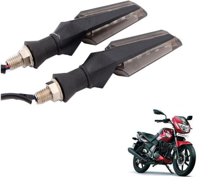 MOCKHE Front, Rear LED Indicator Light for TVS Flame SR125(White)