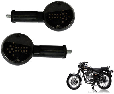 MOCKHE Front, Rear LED Indicator Light for Royal Enfield Electra Delux(White)