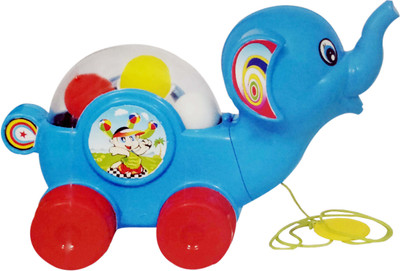 

Bonkerz Baby Elephant With Moving Balls Inside Pull Along Toy(multi)