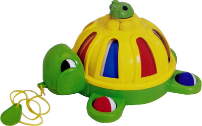 

Bonkerz Wonder Turtle With Click Click Sound And Moving Ball Inside Pull Along Toy(multi)