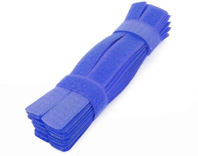 

iDream Multipurpose Reusable Blue Cable Ties Wire Organizer Curtain Straps Stick-on Velcro(Blue)