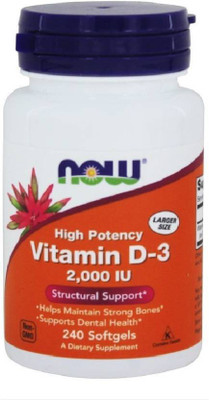 

Now Foods Vitamin D-3 2000 IU - 240 Softgels(240 No)