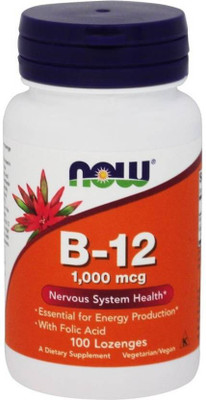 

Now Foods B-12 1000 mcg - 100 Lozenges(100 No)